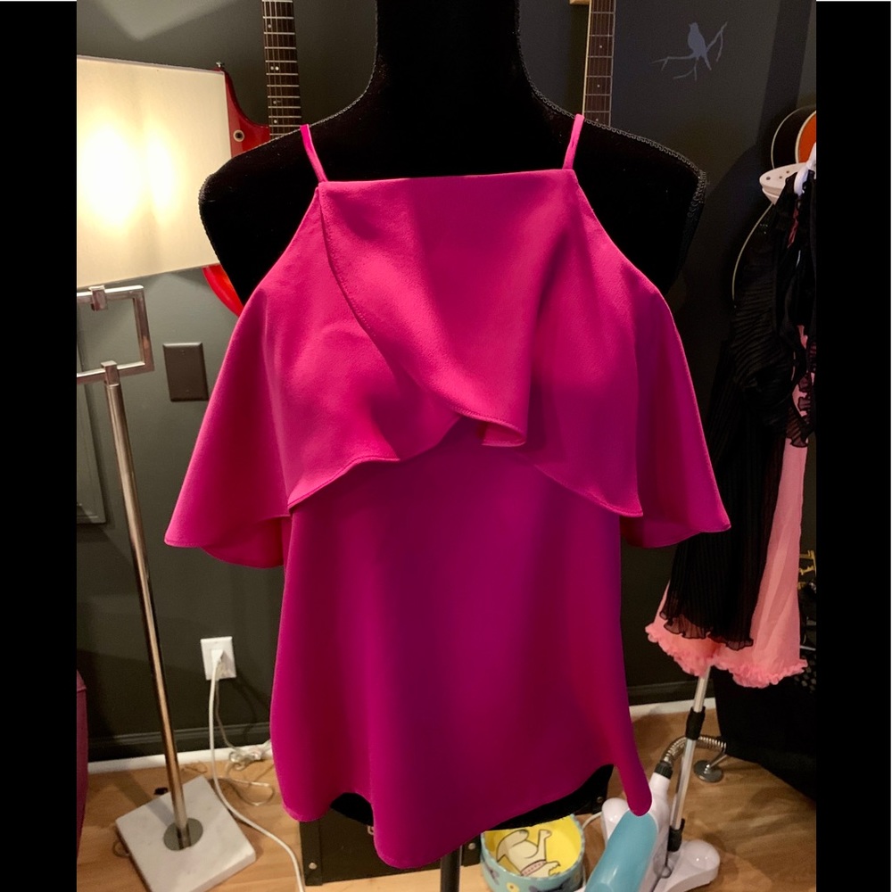 Eight Sixty silky pink top